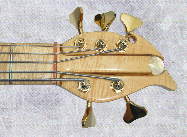 Maple bass headstock